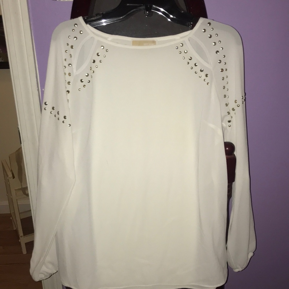 White long sleeve Michael Kors blouse